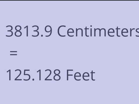 3813.9 CM TO FEET