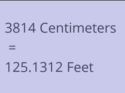 3814 CM TO FEET