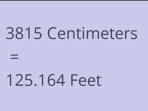 3815 CM TO FEET