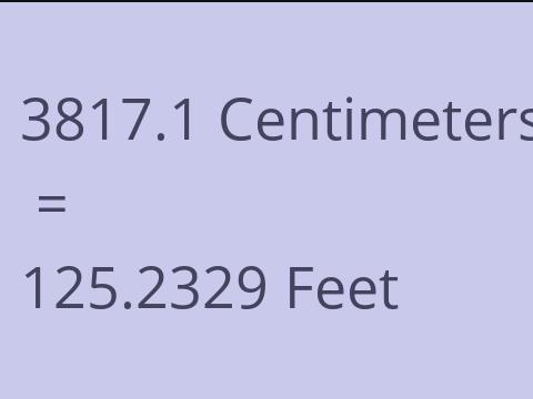 3817.1 CM TO FEET
