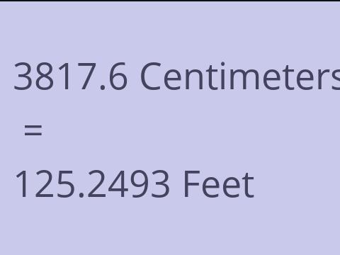 3817.6 CM TO FEET