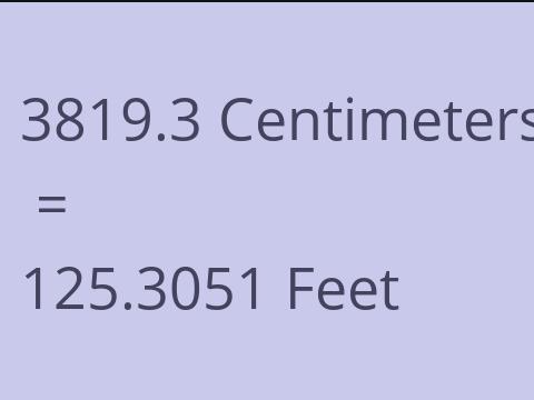 3819.3 CM TO FEET