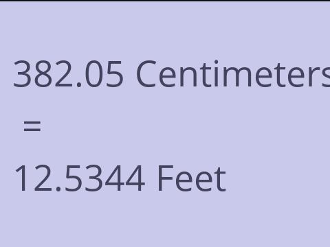 382.05 CM TO FEET