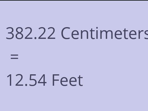 382.22 CM TO FEET