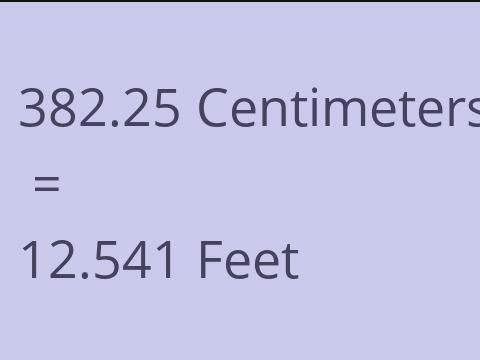 382.25 CM TO FEET