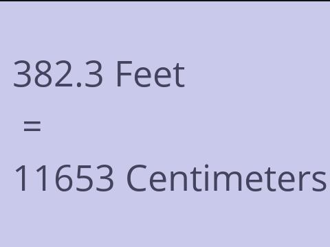 382.3 FEET TO CM