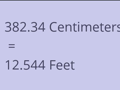 382.34 CM TO FEET