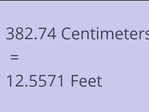 382.74 CM TO FEET