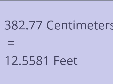 382.77 CM TO FEET