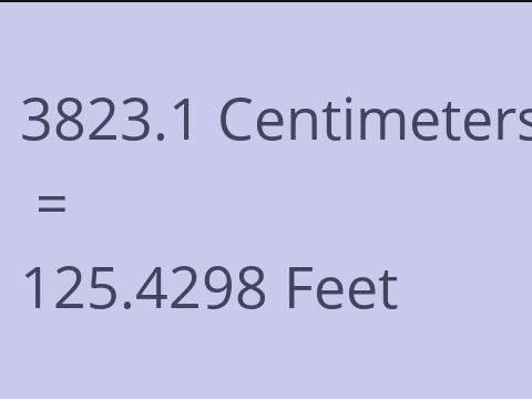 3823.1 CM TO FEET