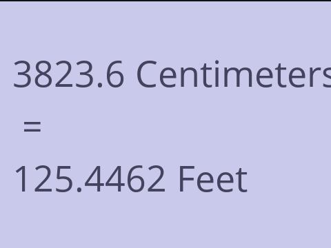 3823.6 CM TO FEET
