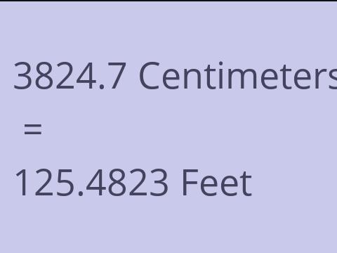 3824.7 CM TO FEET
