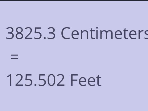 3825.3 CM TO FEET