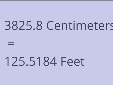 3825.8 CM TO FEET