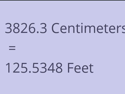 3826.3 CM TO FEET