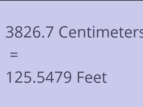 3826.7 CM TO FEET