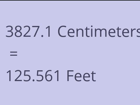 3827.1 CM TO FEET