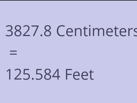 3827.8 CM TO FEET