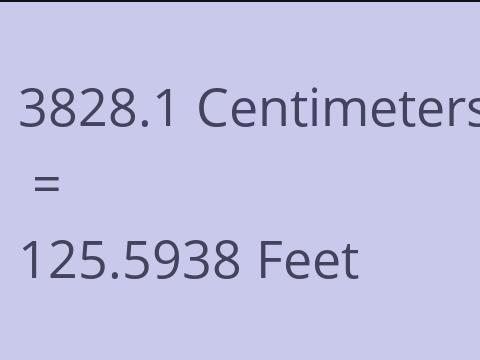 3828.1 CM TO FEET