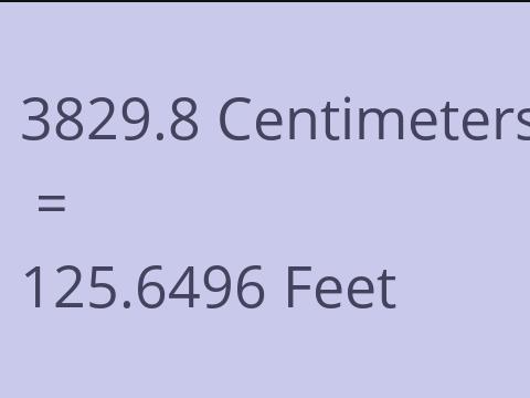 3829.8 CM TO FEET