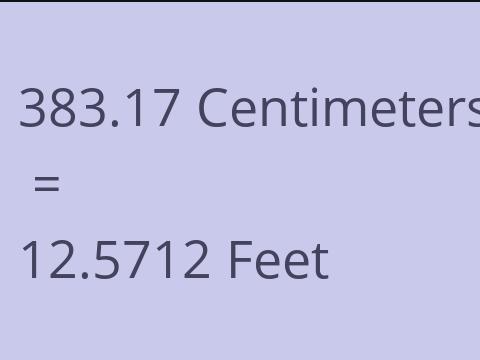 383.17 CM TO FEET