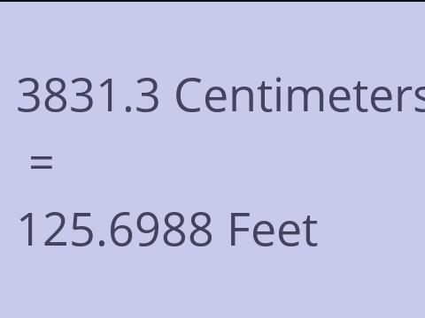 3831.3 CM TO FEET