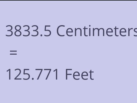 3833.5 CM TO FEET