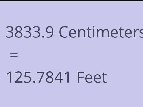 3833.9 CM TO FEET