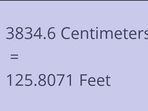 3834.6 CM TO FEET