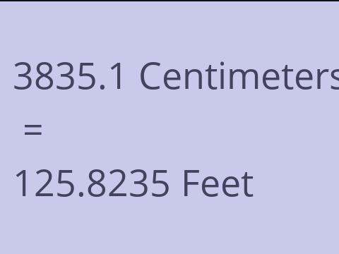 3835.1 CM TO FEET
