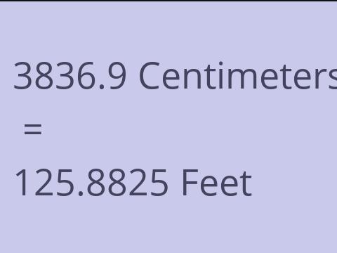 3836.9 CM TO FEET