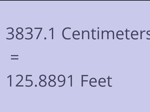 3837.1 CM TO FEET