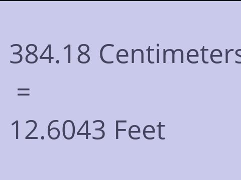 384.18 CM TO FEET