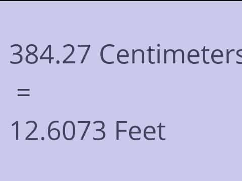 384.27 CM TO FEET