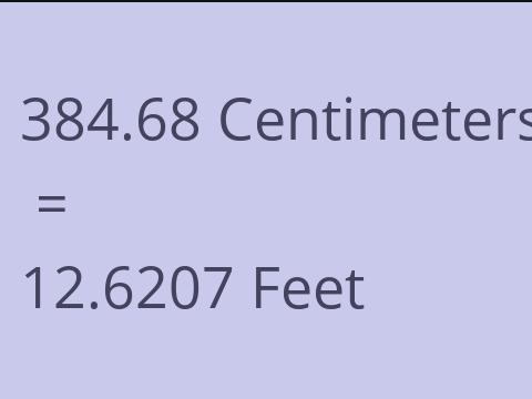 384.68 CM TO FEET