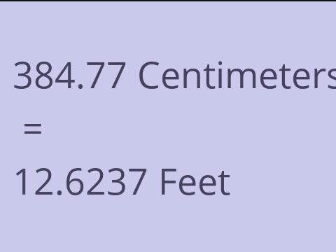 384.77 CM TO FEET