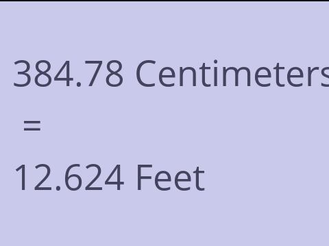 384.78 CM TO FEET