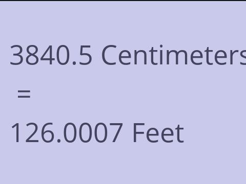 3840.5 CM TO FEET