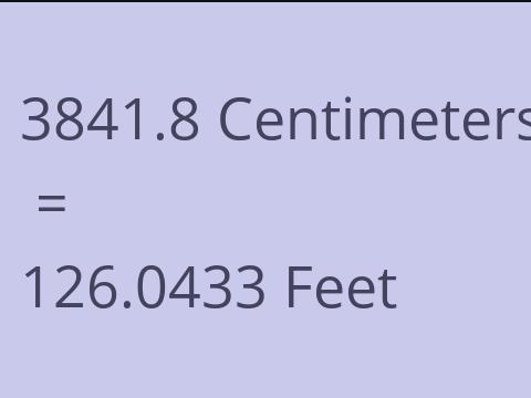 3841.8 CM TO FEET