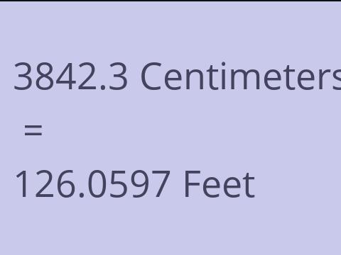 3842.3 CM TO FEET