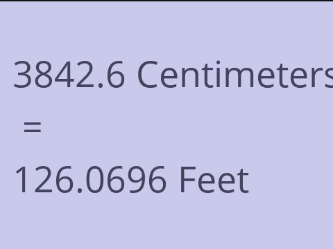 3842.6 CM TO FEET
