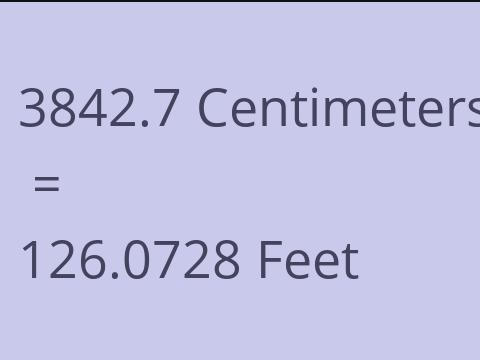 3842.7 CM TO FEET