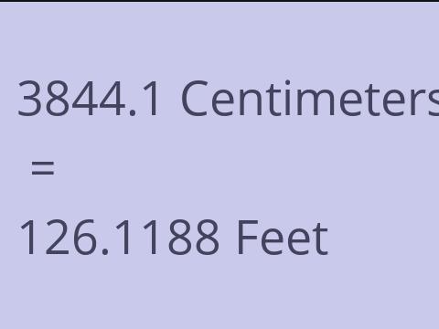3844.1 CM TO FEET