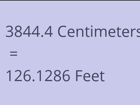 3844.4 CM TO FEET
