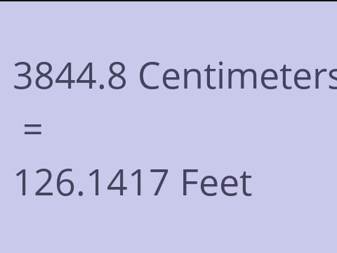 3844.8 CM TO FEET