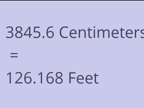 3845.6 CM TO FEET