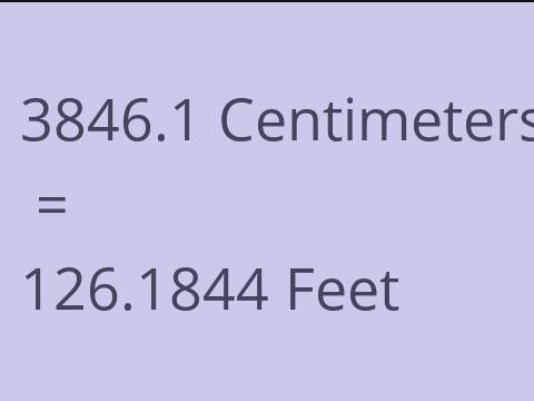 3846.1 CM TO FEET