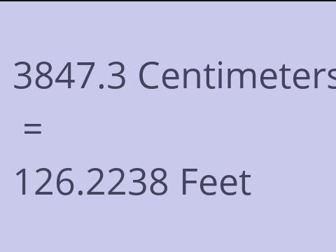 3847.3 CM TO FEET
