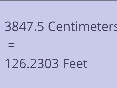 3847.5 CM TO FEET