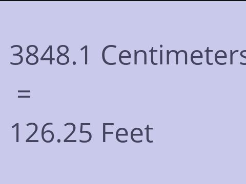 3848.1 CM TO FEET